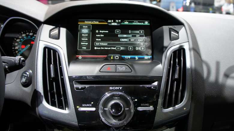 A Ford Sync system on a 2011 Ford Focus