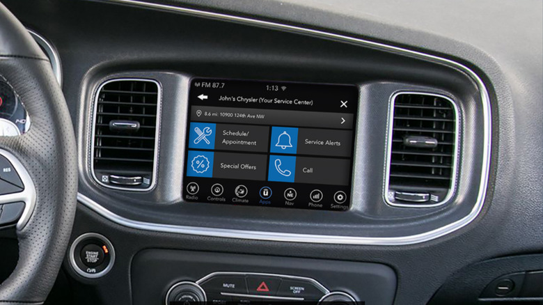 A photo of the Stellantis Uconnect system in a vehicle