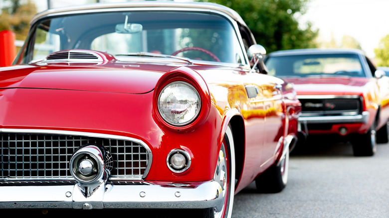 Close up of classic car