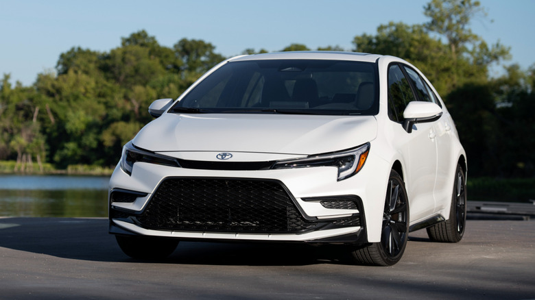 2025 Toyota Corolla by a lake