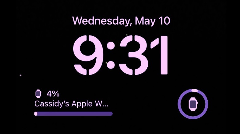 Battery widget display for iPhone