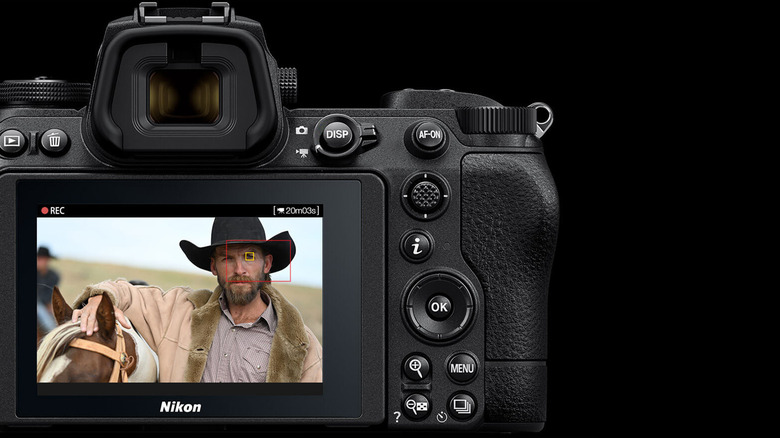 A Nikon Z6 II camera against a black background