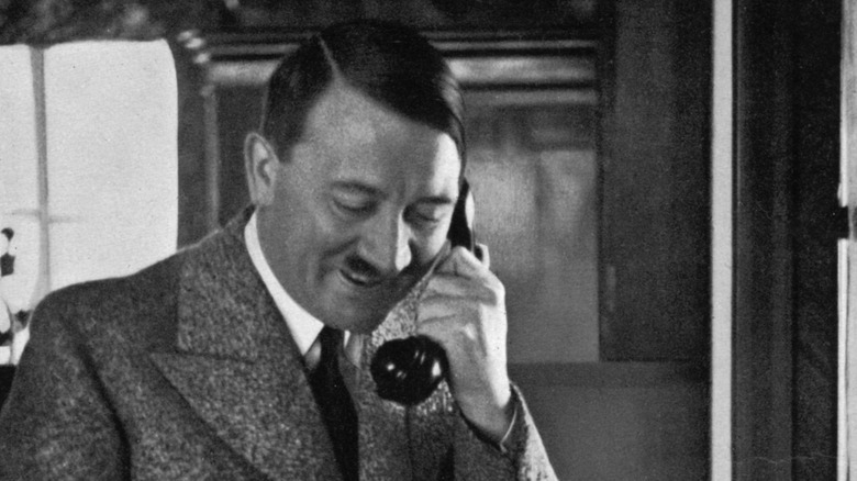 Hitler talking on the phone