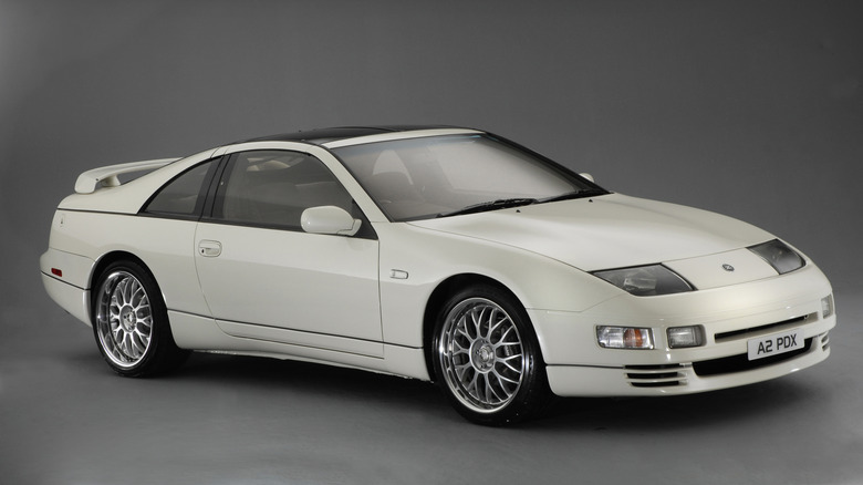 An Iconic Nissan Z31 or 300ZX seen parked at the side of a road