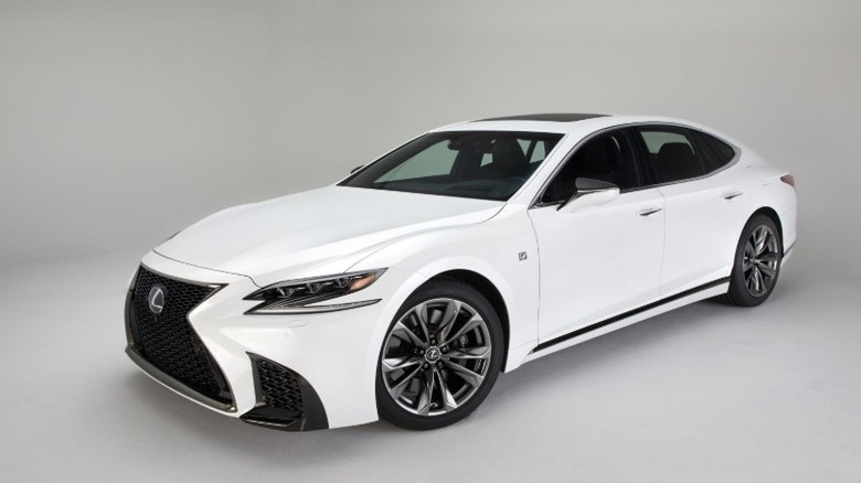 A white 2018 Lexus LS 500