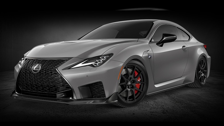 A grey Lexus RC F showpiece
