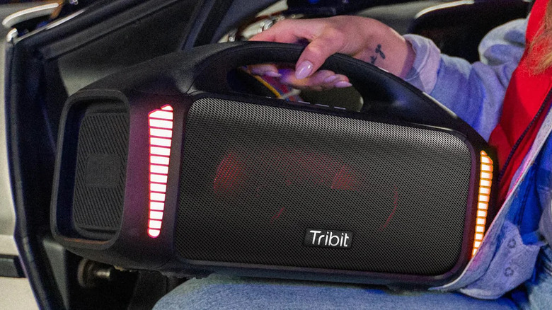 A Tribit Bluetooth speaker