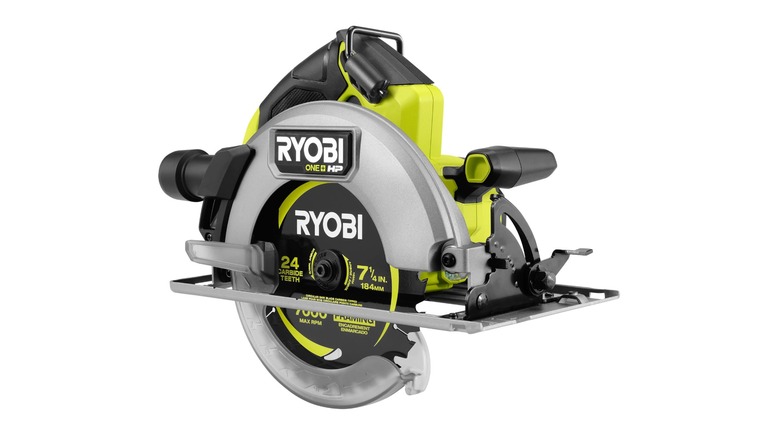 The large Ryobi 18V ONE+ HP Brushless 7.25-Inch Circular Saw Gen 2
