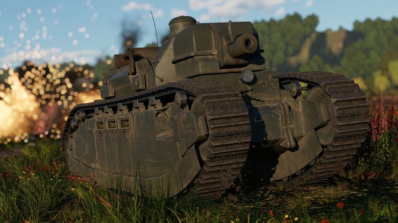 close up of tank