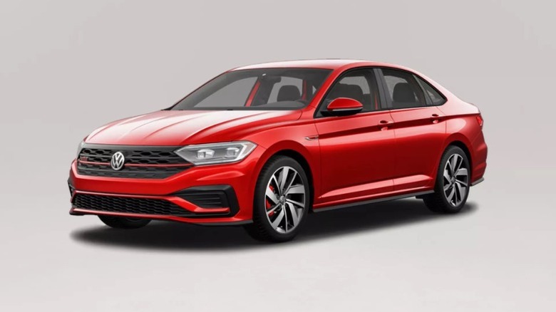 A red 2020 Volkswagen Jetta