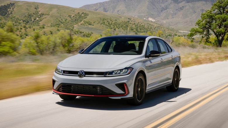 A grey 2025 Volkswagen Jetta SPort