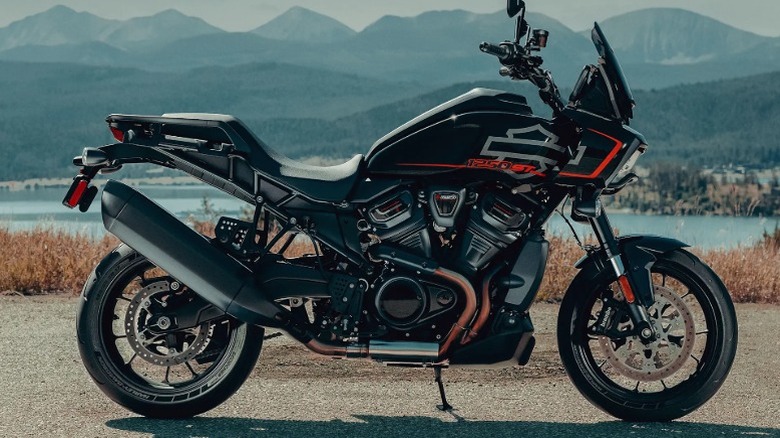 A black 2025 Pan America 1250 ST