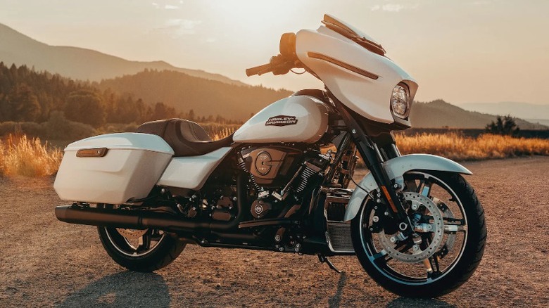A white 2025 Harley-Davidson Street Glide