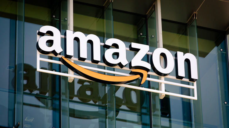 Amazon logo on a building