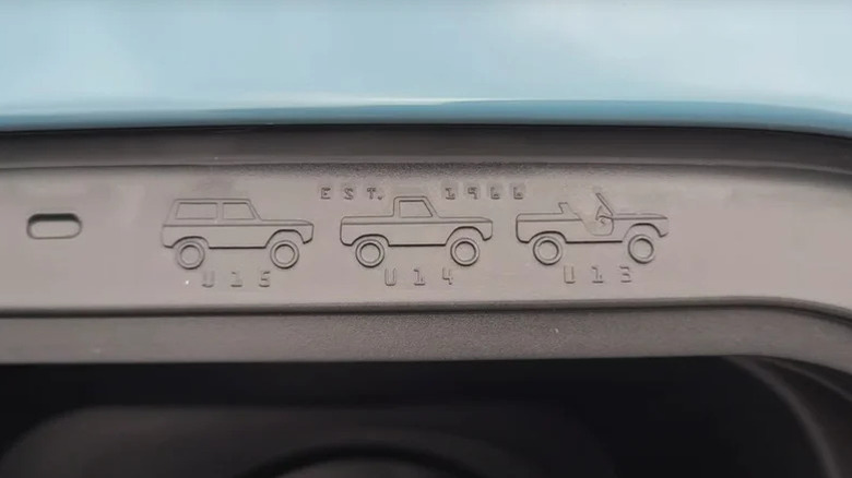 Historic Ford Bronco silhouettes in the new Bronco