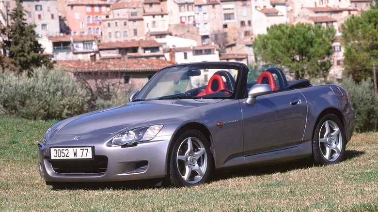 Honda S2000 in European village