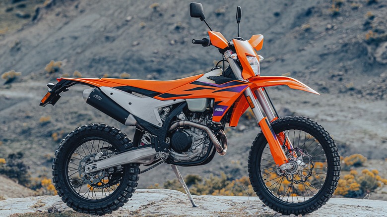 Riding a street-legal dirt bike