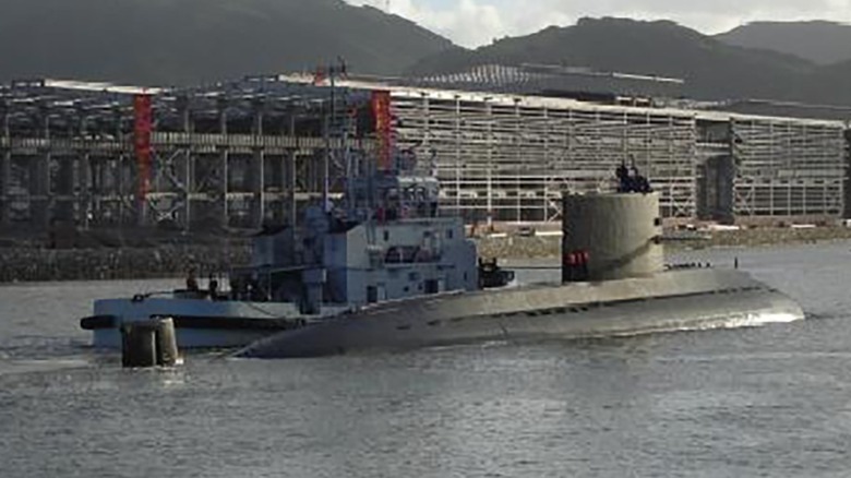 A Chinese Type 093 (Shang-Class) submarine