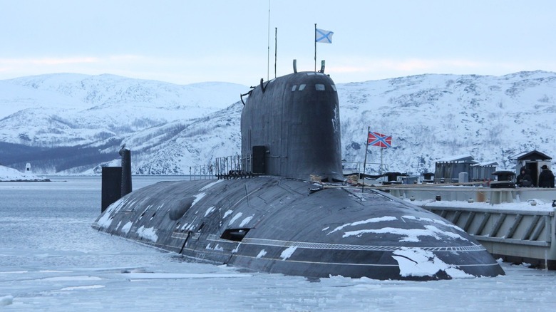 The К-560 Yasen-class nuclear submarine of the Russian Navy