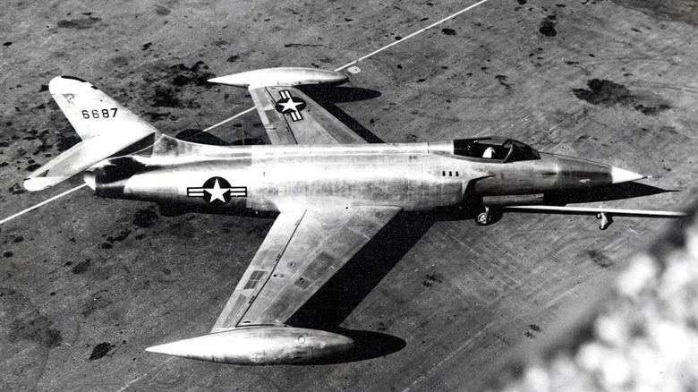 XF-90 parked on runway