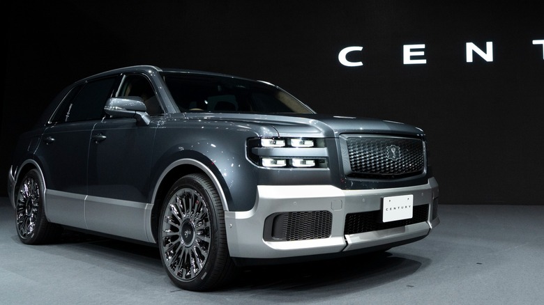 Toyota Century SUV on stage