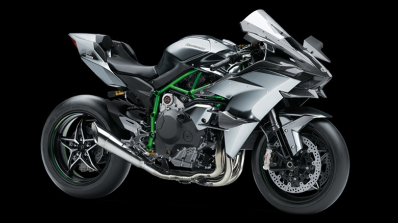 Green and Black Kawasaki Ninja H2
