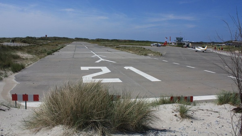 Heligoland Airport in Germany during the daytime