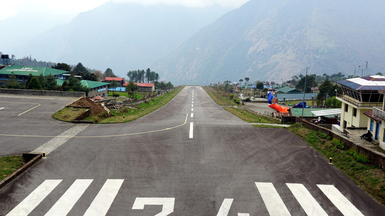 Tenzing-Hillary Airport during the daytime