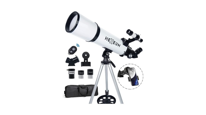 Hexeum astronomical telescope with tripod and attachments