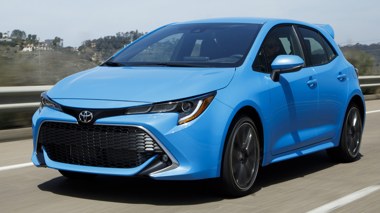 2021 Toyota Corolla Hatchback on the road