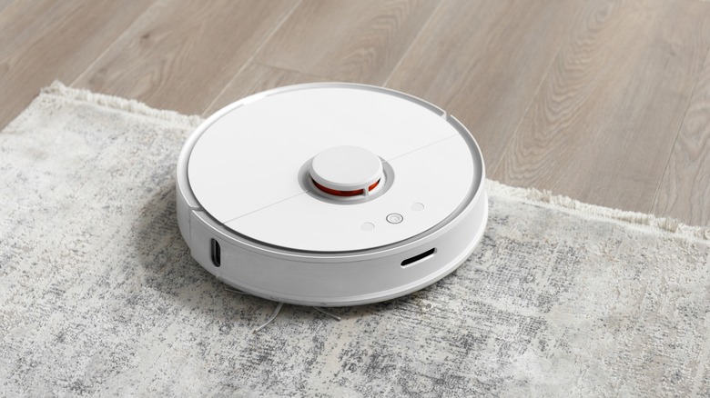 Robot vacuum cleaner on floor