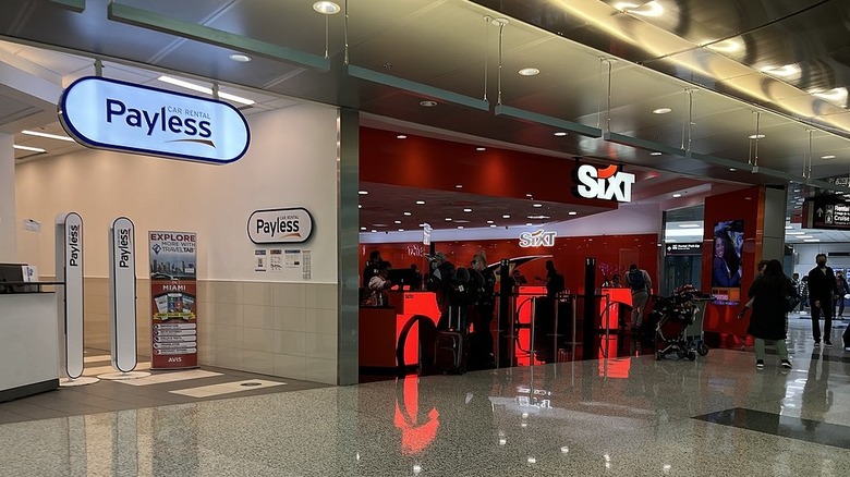Payless and Sixt car rentals in Miami Airport
