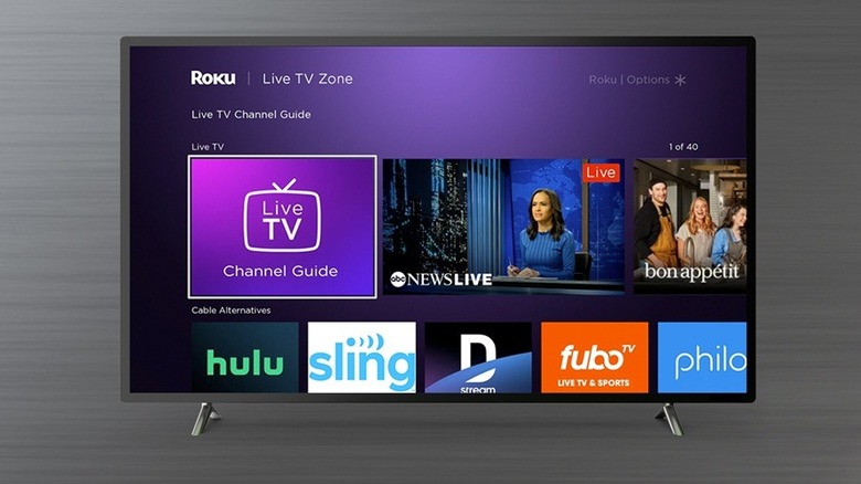 Roku Live TV icon on TV