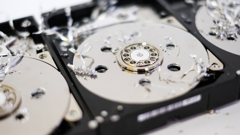 Insides of a hard drive