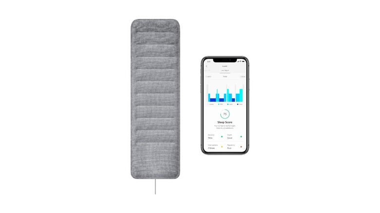 Withings sleep tracking pad with the smartphone app