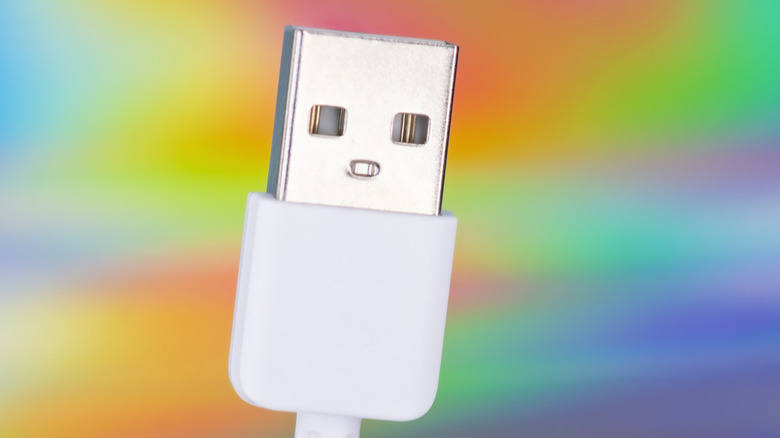 USB-A port front shot