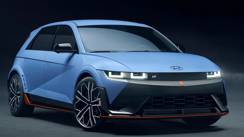 Powder blue Hyundai Ioniq 5 N promotional image