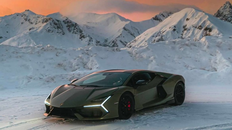 Grey 2025 Lamborghini Revuelto promotional image