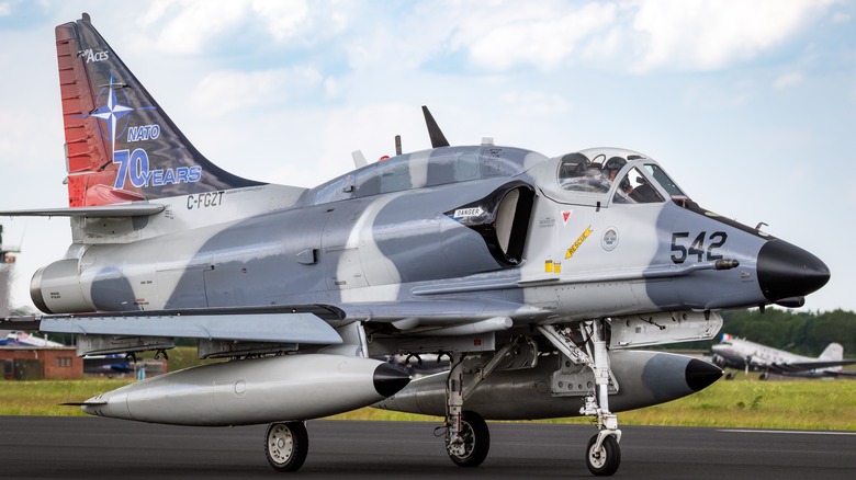 Douglas A-4 Skyhawk on tarmac