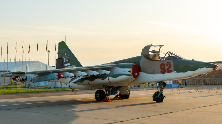 Sukhoi SU-25 Frogfoot parked on tarmac