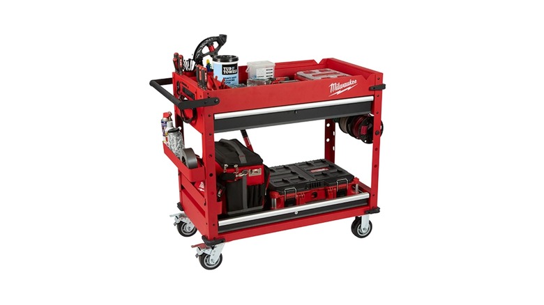 Milwaukee 40-Inch 2-Drawer Steel Work Cart
