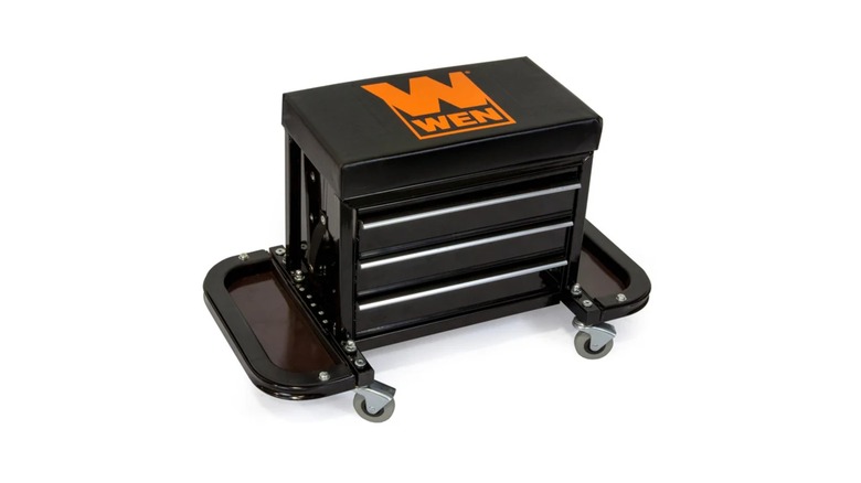 WEN 350-Pound Capacity Garage Glider Rolling Tool Chest Seat