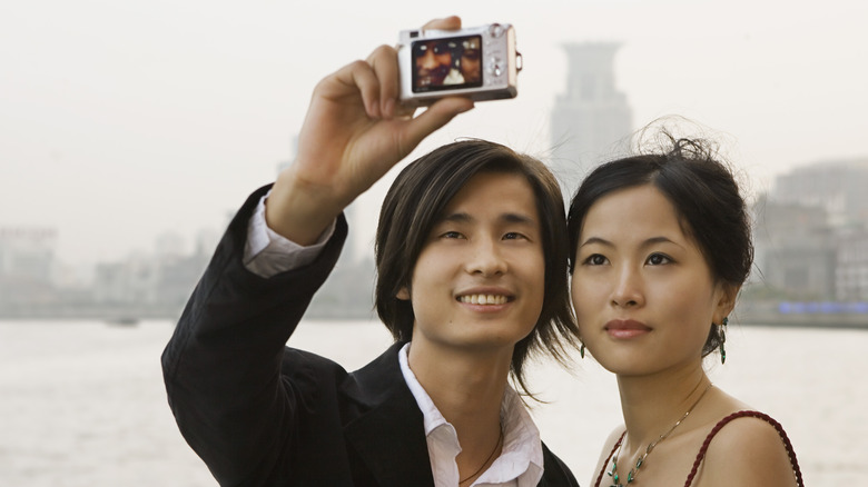 couple taking selfie