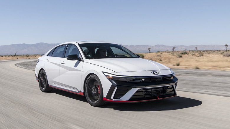 2025 Hyundai Elantra N dynamic image front 3/4 view