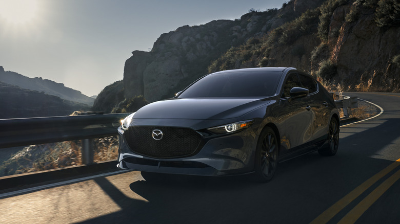 2025 Mazda 3 Turbo front 3/4 view dynamic image