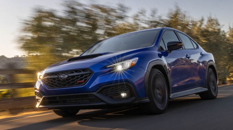 2025 Subaru WRX dynamic image front 3/4 view