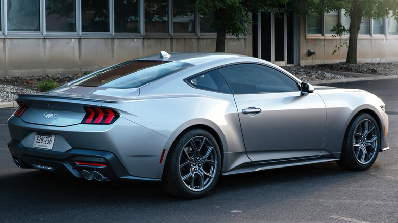 2024 Ford Mustang EcoBoost rear 3/4 view