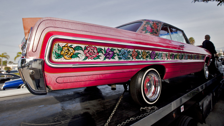 Rear 3/4 view of Gypsy Rose '64 Impala