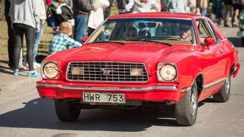 Orange Ford Mustang II