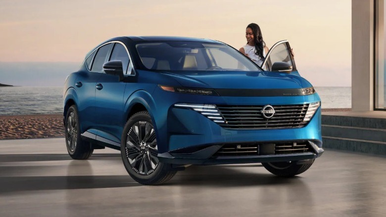 A woman entering a 2025 Nissan Murano